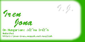 iren jona business card